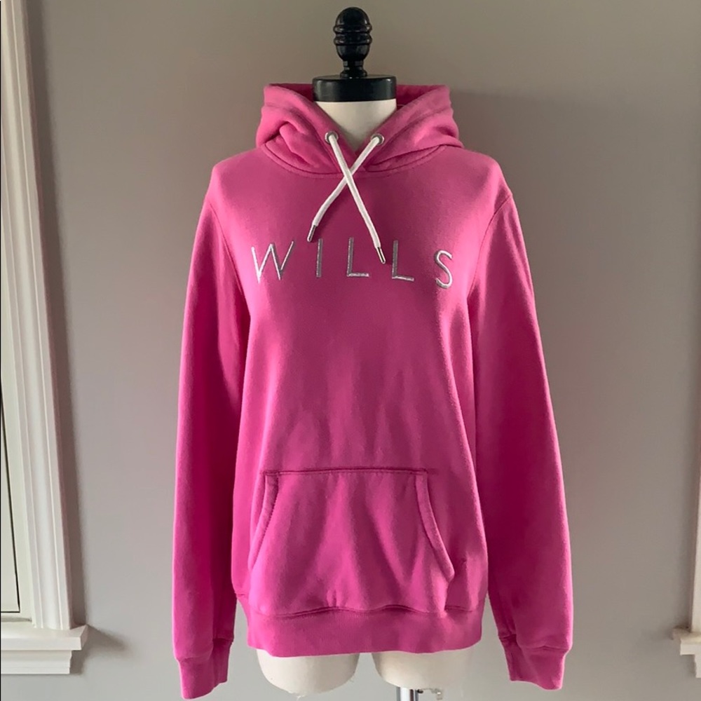 Jack Wills Pink Zip Up Hoodie